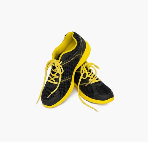 yellow name brand shoes